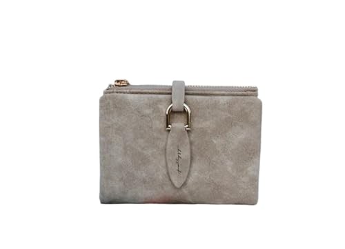 RUHTEUO Mode Frauen Kurze Geldbörsen Vintage PU Leder Dame Druckknopf Kurze Kupplung Brieftasche Kleine Matte Frauen Brieftasche Weiblichen Geldbeutel(KF) von RUHTEUO