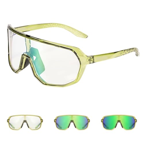 RUHTEUO Outdoor Photochromic Cycling Glasses For Men Women Mountain Bike Sunglasses Sports Goggles UV Protection(PH-GR-1L-32) von RUHTEUO