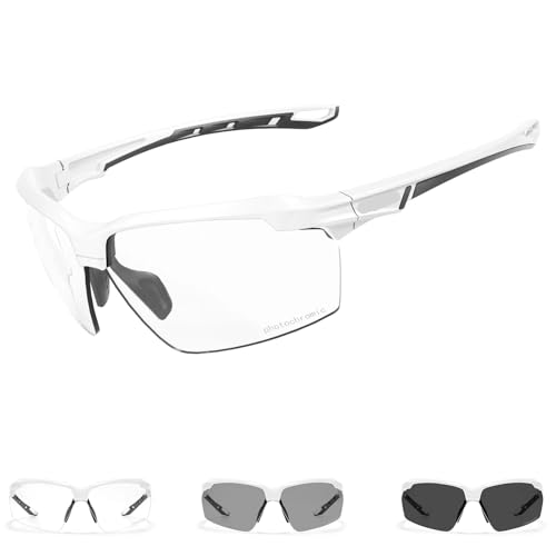 RUHTEUO Outdoor Photochromic Cycling Glasses For Men Women Mountain Bike Sunglasses Sports Goggles UV Protection(Photochromic-05) von RUHTEUO