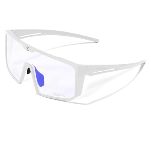 RUHTEUO Photochromic Cycling Glasses Men Women Clear Mountain Bike Sunglasses Bicycle Riding Sports Triathlon Running(K232-PH-BL-1L-05) von RUHTEUO