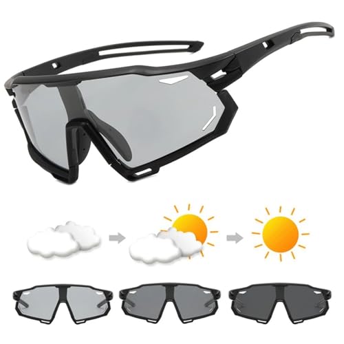 RUHTEUO Photochromic Sports Sunglasses Men Women Glasses UV400 Eyewear Runing Fishing Cycling Road Bicycle Goggles(BS4) von RUHTEUO