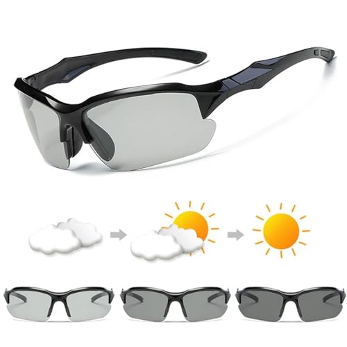 RUHTEUO Photochromic Sports Sunglasses Men Women Glasses UV400 Eyewear Runing Fishing Cycling Road Bicycle Goggles(BS6) von RUHTEUO