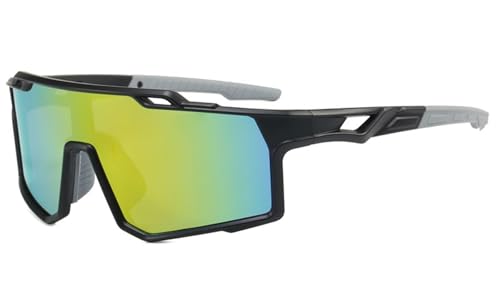 RUHTEUO Sports Men Sunglasses Road Bicycle Glasses Mountain Cycling Riding Protection Goggles Eyewear Bike Sun(SET04) von RUHTEUO