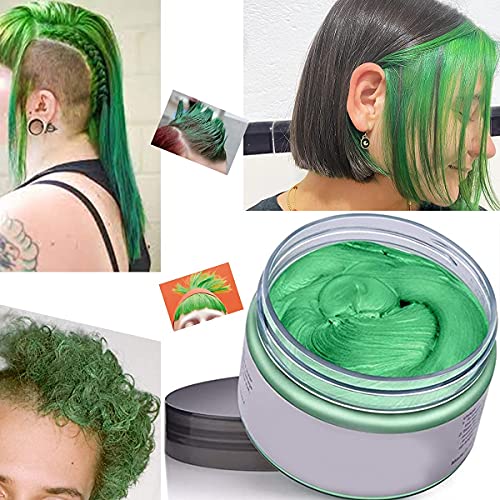 Haarfarbe Wachs Instant Haarfärbemittel Einweg-Haarschlamm Natürliche Frisur Creme Unisex Temporäre Modelliermasse Pomade Grün von RUIBAVYA