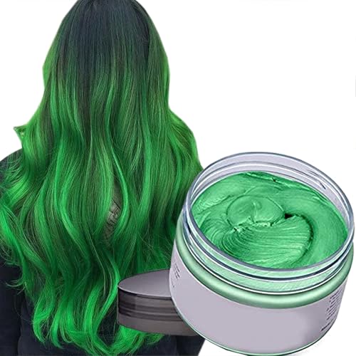 Haarfarbe Wachs Instant Haarfärbemittel Einweg-Haarschlamm Natürliche Frisur Creme Unisex Temporäre Modelliermasse Pomade Grün von RUIBAVYA