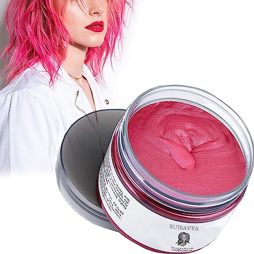 Haarfarbe Wachs Instant Haarfärbemittel Einweg-Haarschlamm Natürliche Frisur Creme Unisex Temporäre Modelliermasse Pomade Rot von RUIBAVYA