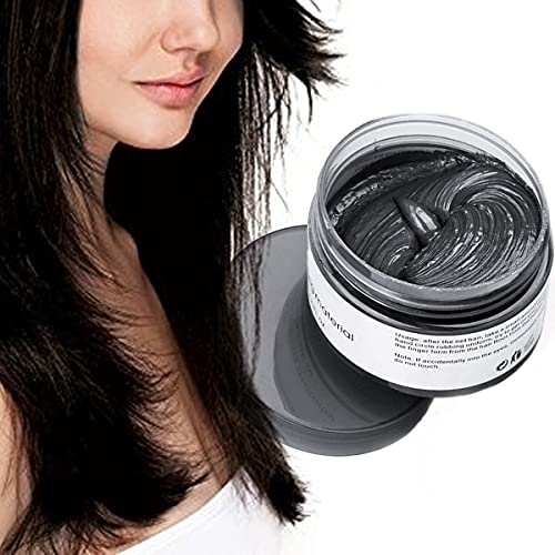 Haarfarbe Wachs Instant Haarfärbemittel Einweg-Haarschlamm Natürliche Frisur Creme Unisex Temporäre Modelliermasse Pomade Schwarz von RUIBAVYA