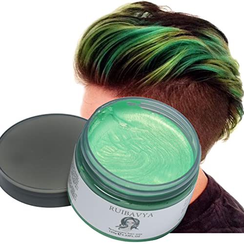 Natürliches Haarfarben Wachs Temporäres Haarfärbewachs für Partys Halloween Cosplay Instant Haarfärbemittel Haarstyling Grün von RUIBAVYA
