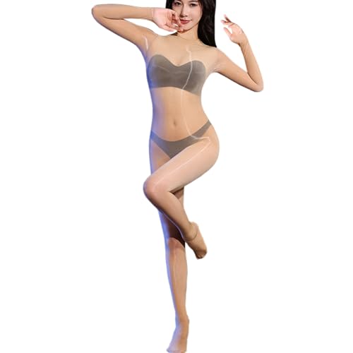 RUIBAVYA 5D Damen Bodystocking Strumpfhose GläNzend Nylon GanzköRper Strumpfhosen Bodysuit Women Sexy von RUIBAVYA