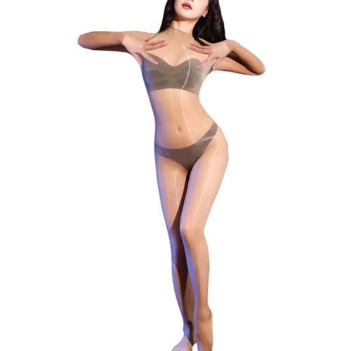 RUIBAVYA 5D Damen Bodystocking Sexy Jumpsuit Nylon GanzköRper Strumpfhosen GläNzend Strumpfhose von RUIBAVYA
