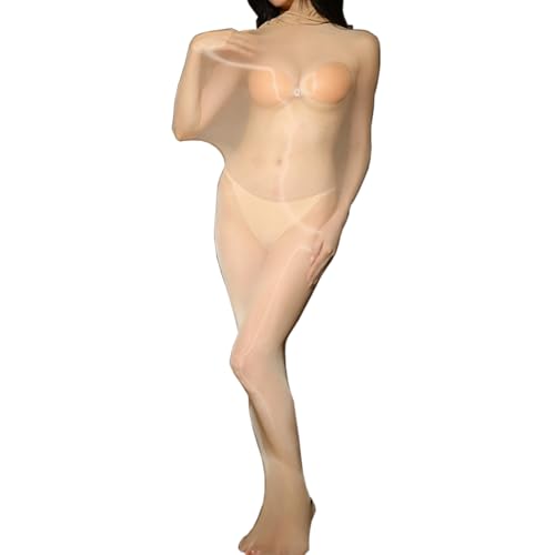 RUIBAVYA 5D Damen Bodystocking GläNzend Strumpfhose Nylon Bodysuit Sexy GanzköRper Strumpfhose von RUIBAVYA