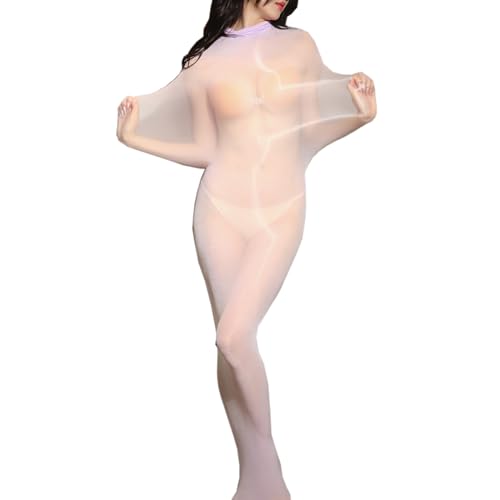 RUIBAVYA 5D Damen Bodystocking öL GläNzende GanzköRper Strumpfhose Bodysuit Women Sexy Nylon Catsuit von RUIBAVYA