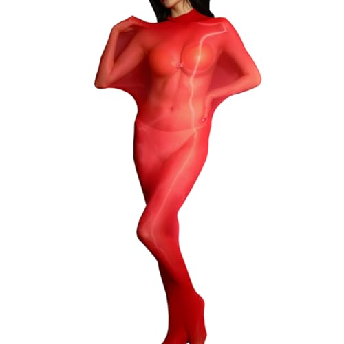 RUIBAVYA 5D Damen Bodystocking GläNzend Strumpfhose Nylon Bodysuit Sexy GanzköRper Strumpfhose von RUIBAVYA
