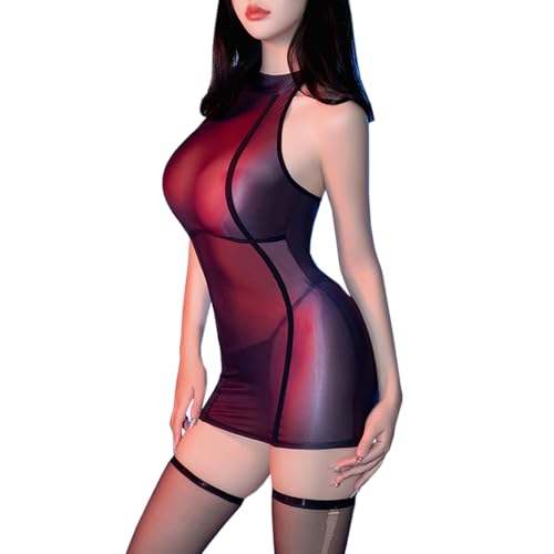 RUIBAVYA Bodystocking für Damen, sexy Dessous, Kleid, Neck-Hanging Bodystocking Body Suit Dessous Sexy, Schwarz, Einheitsgröße RUIBAVYA Bodystocking für Damen, sexy Dessous, Kleid, Neck-Hanging Bodystocking Body Suit Dessous Sexy, Schwarz, Einheitsgröße von RUIBAVYA