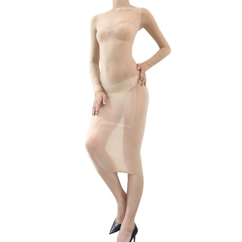 RUIBAVYA Damen Bodystocking Sexy Kleid öL GläNzend Bodystocking GanzköRper Strumpfhose Bodysuit von RUIBAVYA