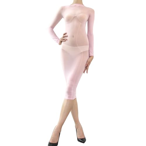 RUIBAVYA Damen Bodystocking Sexy Kleid öL GläNzend Bodystocking GanzköRper Strumpfhose Bodysuit von RUIBAVYA