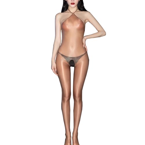 RUIBAVYA Damen Bodystocking Nylon GanzköRper Strumpfhose Bodysuit Women GanzköRper GläNzend Strumpfhose von RUIBAVYA