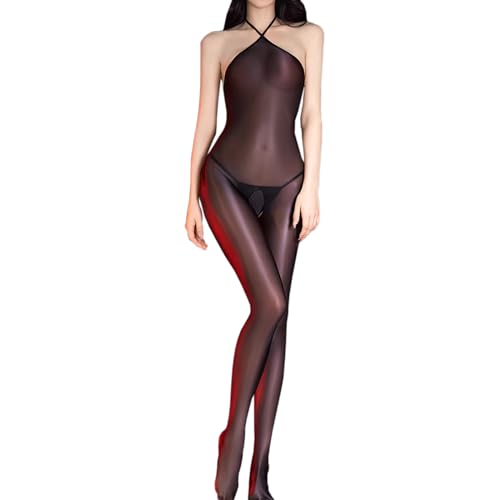 RUIBAVYA Damen Bodystocking Nylon GanzköRper Strumpfhose Bodysuit Women GanzköRper GläNzend Strumpfhose von RUIBAVYA