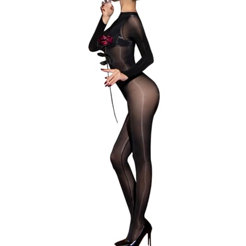 RUIBAVYA 6D Damen Bodystocking GläNzend Strumpfhose Bodystocking Sexy ReizwäSche GanzköRper Strumpfhose von RUIBAVYA