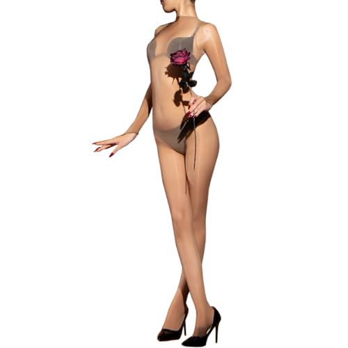 RUIBAVYA 6D Damen Bodystocking GläNzend Strumpfhose GanzköRper Strumpfhosen Bodysuit Women Sexy von RUIBAVYA