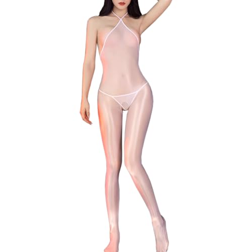 RUIBAVYA Damen Bodystocking Nylon GanzköRper Strumpfhose Bodysuit Women GanzköRper GläNzend Strumpfhose von RUIBAVYA