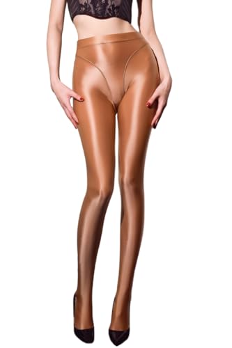 RUIBAVYA Strumpfhosen für Damen 70 Den GläNzend Semi-Blickdicht Strumpfhose Mit Hoher Taille von RUIBAVYA