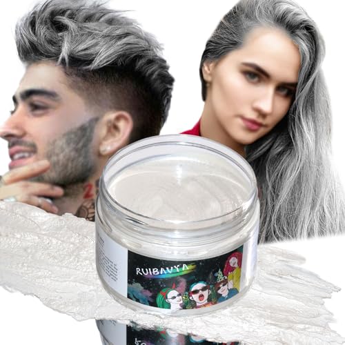 Temporäre Haarfarbe Wachs Natürliches Haarfärbewachs Auswaschbare DIY Haarfärbemittel Wachs für Halloween Weihnachtstag Partys Cosplay von RUIBAVYA