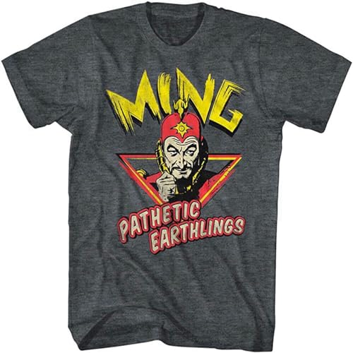 Flash Gordon Ming The Merciless Pathetic Earthlings Men's T Shirt Who Will Save Dark Grey L von RUIBEITAO