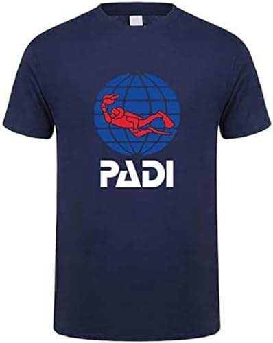 Padi T Shirt Summer Short Sleeve Cotton Scuba Driver Padi T-Shirt Mans Tshirt Tops Tees Navy L von RUIBEITAO