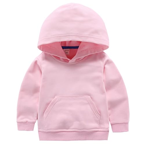 RUIBETYHUA Unisex Baby Boys Grills Bio Baumwolle Hoodie Pullover Casual Herbst Taschen Sweatshirts Tops,Pink,4-5Jahre von RUIBETYHUA