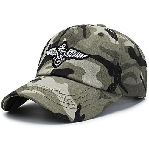 RUICHENG Baseball Cap Camouflage Unisex Militär Outdoor Angeln Jagd Camo Sport Kappe (Grau) von RUICHENG