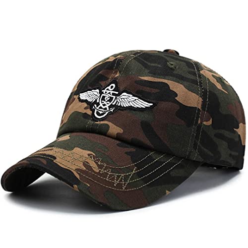 RUICHENG Camo Cap Baseball Kappe Herren Outdoor Sport Camouflage Kappe Jagd Angeln Cap (Braun-1) von RUICHENG