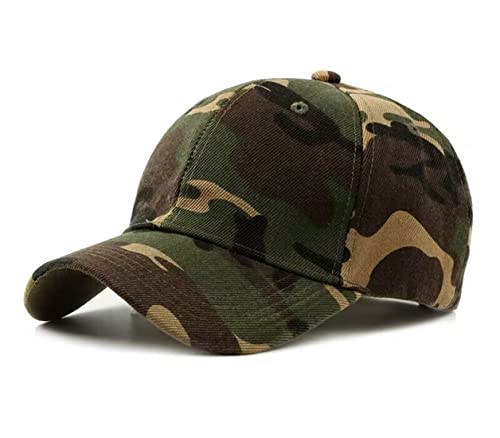 RUICHENG Camouflage Cap Basecap Herren Sommer Outdoor Sport Jagd Baseball Kappe Trucker Cap (Armee grün) von RUICHENG