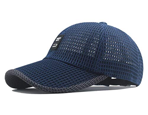 RUICHENG Mesh Cap Basecap Herren Sommer Baseballcap Sports Kappe Schirmmütze (Blau) von RUICHENG