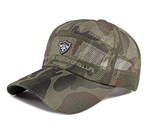 RUICHENG Mesh Cap Damen Herren Sommer Kappe Baseball Cap atmungsaktive Sports Lauf Cap (Camo)… von RUICHENG