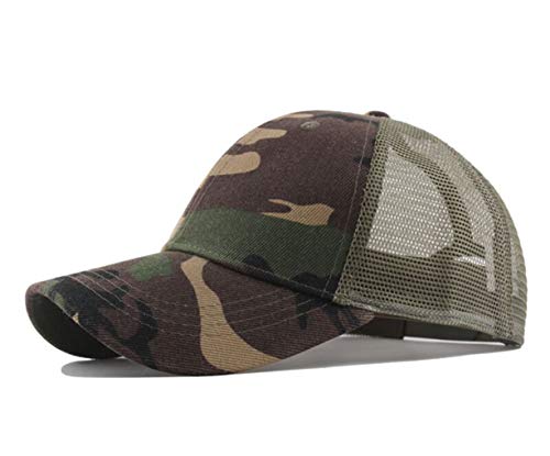 RUICHENG Trucker Mesh Cap Herren Camouflage Baseball Cap Sommer Sport Jagd Kappe (Armee grün) von RUICHENG