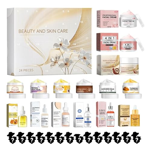RUICUBEI Beauty Advent Kalender 2024, 24 Tage Make-up & Hautpflege für Frauen & Mädchen, Geschenk für Weihnachten & Advent von RUICUBEI