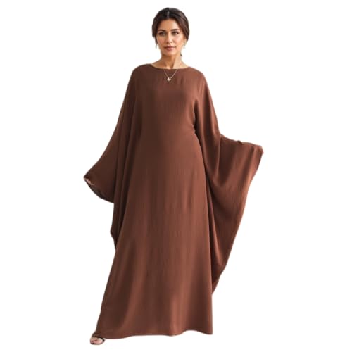 Frauen Muslim Robe Weiche Krepp Schmetterling Batwing Abaya Dubai Luxus Islam Muslim Kaftan Bescheidenes Kleid von RUIG