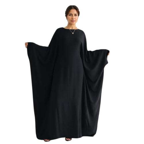 Frauen Muslim Robe Weiche Krepp Schmetterling Batwing Abaya Dubai Luxus Islam Muslim Kaftan Bescheidenes Kleid von RUIG