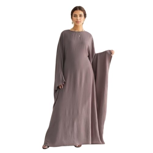 Frauen Muslim Robe Weiche Krepp Schmetterling Batwing Abaya Dubai Luxus Islam Muslim Kaftan Bescheidenes Kleid von RUIG