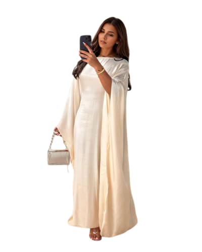 Frauen Satin Abaya Kleid Islam Muslim Sommer Fledermaus Ärmel Maxi Kleid Kaftan Robe Ramadan Kleidung Frauen Satin Abaya Kleid Islam Muslim Sommer Fledermaus Ärmel Maxi Kleid Kaftan Robe Ramadan Kleidung von RUIG