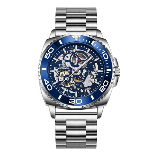 RUIGE Fashion Hollow Herren Vollautomatisches Edelstahl Mechanisches Uhrwerk Herren Nachtlicht Wasserdicht Mode Trend Uhr A8-3 von RUIGE
