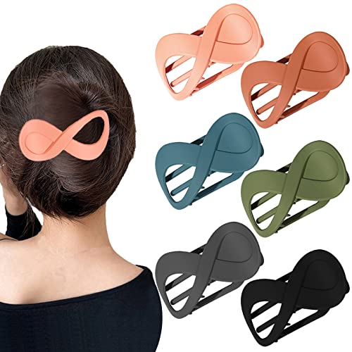 6 Stück Haarklammer Groß Haar, Haarspangen Damen für Dünnes Haar Rutschfest Haarklammern Französisch Hair Clip, Haarstyling-Zubehör für Frauen Mädchen von RUIJIE