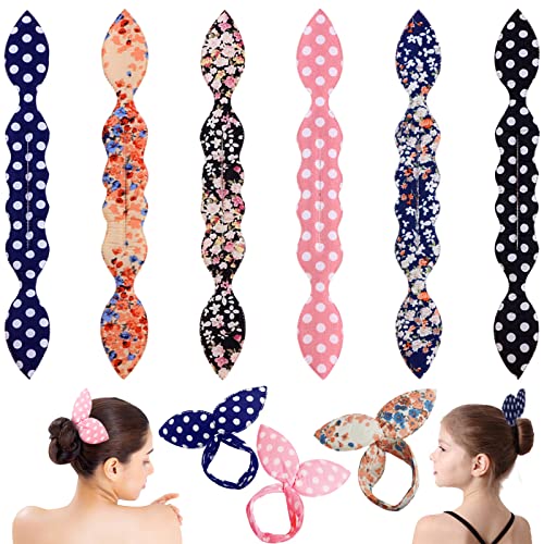 RUIJIE 6 Stück Haarknotenmacher Hair Bun Maker Haarknoten Maker Flexible Donut Brötchen Twist Haarstyling Französisch Deft Dutt Haarband Frisierhilfe Wiederverwendbare Haarschmuck für Mädchen Frauen von RUIJIE