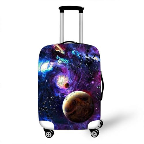 Kofferabdeckung 3D Galaxien Universum Planeten Druck kofferschutzhülle Elastisch Waschbar Stretch Kofferschutz Kinder Erwachsene Anti-Kratz Reisegepäck Abdeckung (Bunt 2,XL(29-32 Zoll)) von RUILBJ