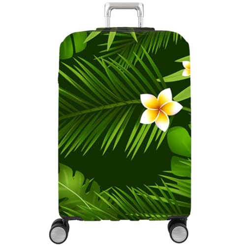 Reisegepäck-Abdeckung Waschbar Kofferschutz Grüne Blätter Blumen Druck Stretch Anti-Kratz-Kofferabdeckung Gepäckschutz für Kinder und Erwachsene (Bunt 5, S (18-21 Zoll)) von RUILBJ
