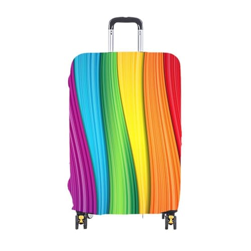 kofferschutzhülle Kofferhülle Elastisch Kofferhülle für Frauen Männer Kofferabdeckung Staub Kofferüberzug Schutzhülle Luggage Cover Meer Schildkröte Mops Motive (Buntes, L(Fit 26-28 Zoll Koffer)) von RUILBJ