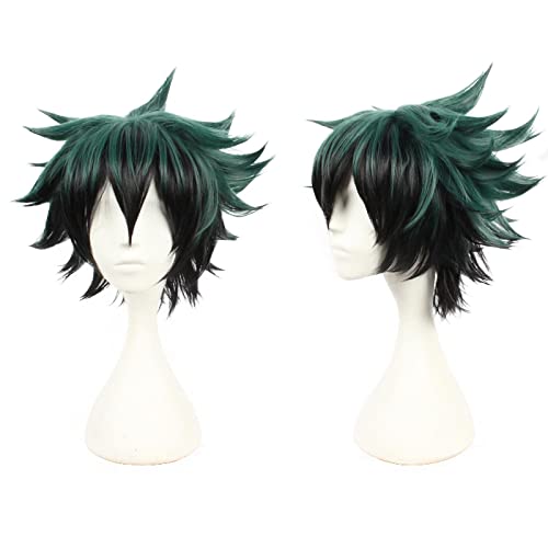 2019 Anime Puffy Short Cosplay Wig No Hero Academia/Academy Cosplay Hair Izuku Midoriya Deku Wigs For Men von RUIRUICOS