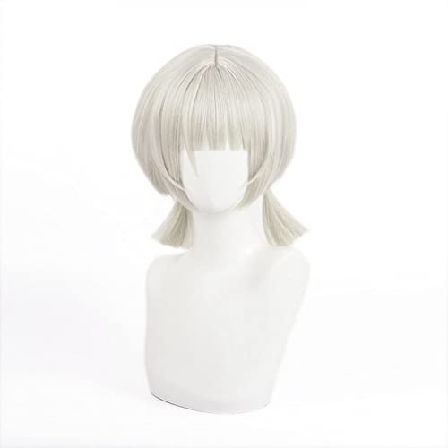 2022 Anime Game Genshin Impact Project Sayu Short Silver Cosplay Wig Synthetic Hair Halloween Party Wigs Peruca von RUIRUICOS