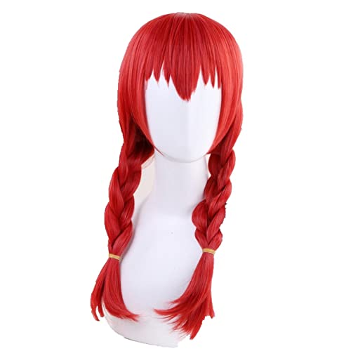50cm Cosplay Wig Amano Miu Off Blend S Red Braids Hair Anime Woman Costume Wig Peruca + Wig Cap von RUIRUICOS